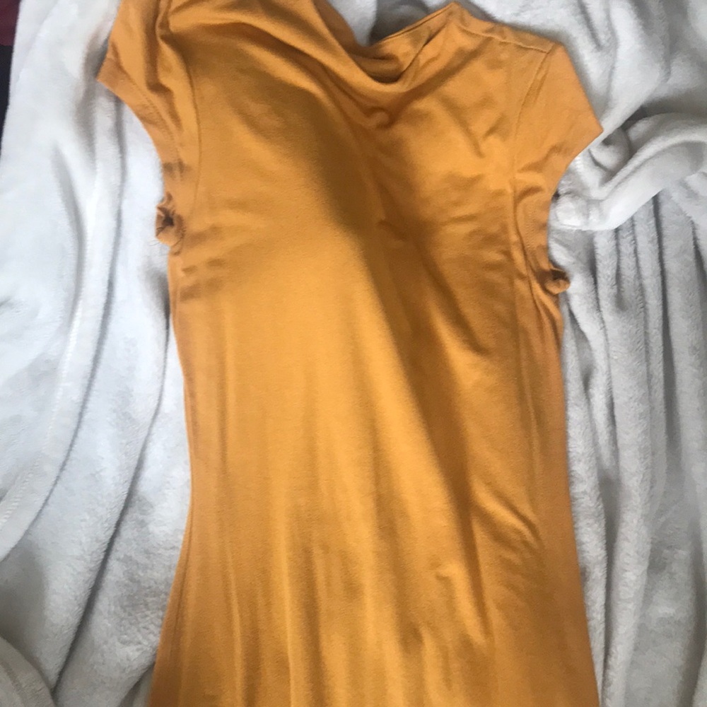 Yellow mustard summer dress